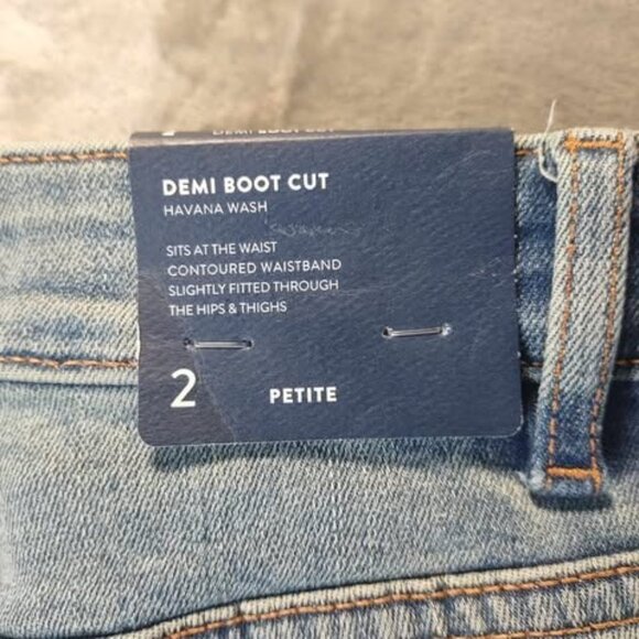 J.Jill Blue Demi Bootcut Havana Wash Jeans 2P RawHem Soft Stretch Everyday Jeans - Picture 3 of 12